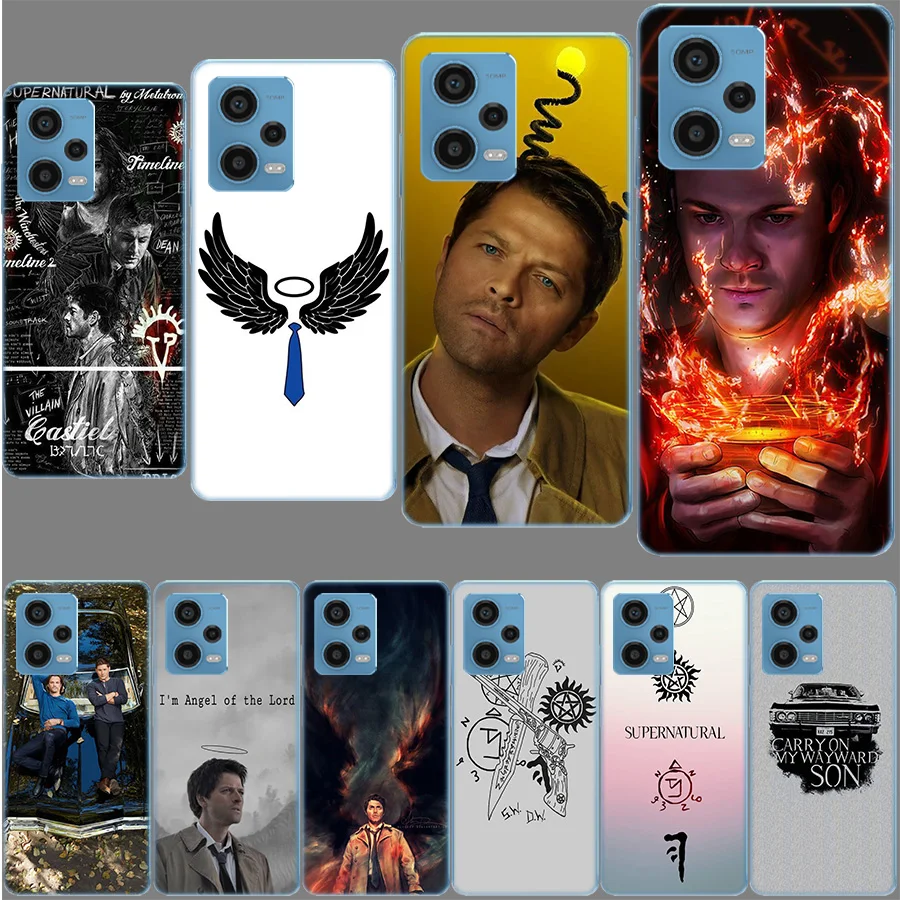 Angel Castiel Supernatural Case for Redmi Note 12 Pro 11 Pro Plus 12S 11S 11T 11E 10 5G 10S 9S 9T 9 8T 8 7 Phone TPU Clear Cover