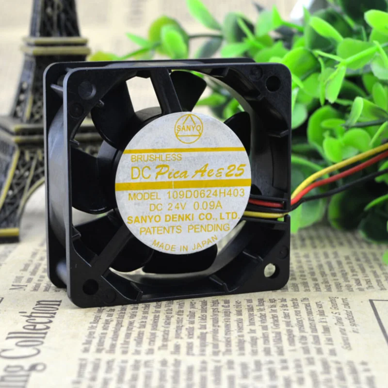 X 1PCS For SANYO 109D0624H402 | 24V 0.09A | 6CM | Mute Industrial Chassis Cooling Fan