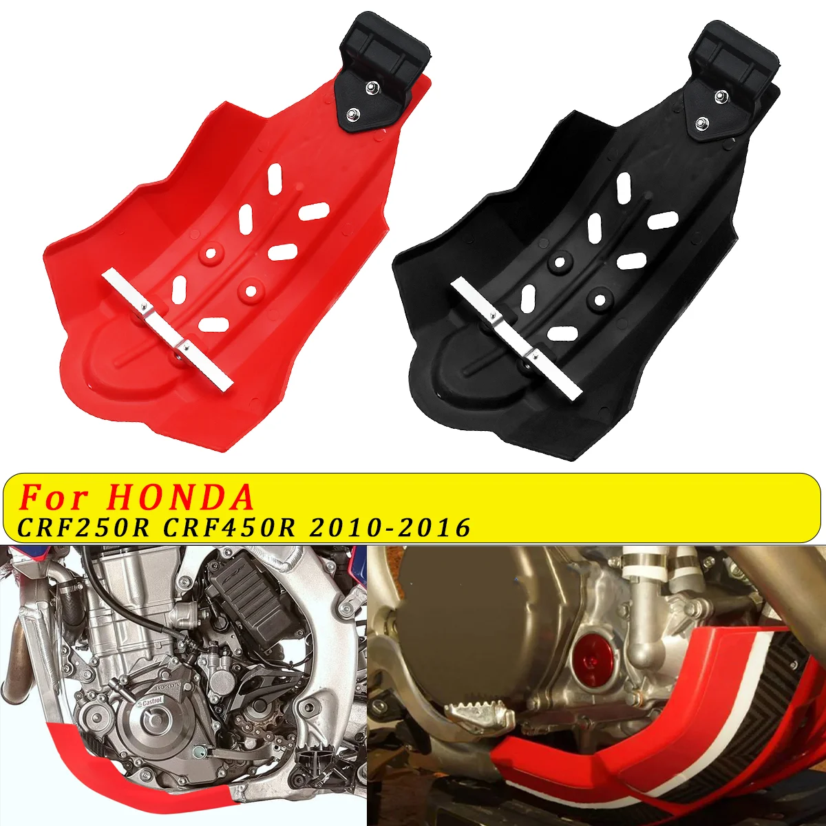 

Motorcycle Skid Plate Engine Guard Cover Protector For Honda CRF250R CRF450R 2010 2011 2012 2013 2014 2015 2016 Dirt Pit Bike