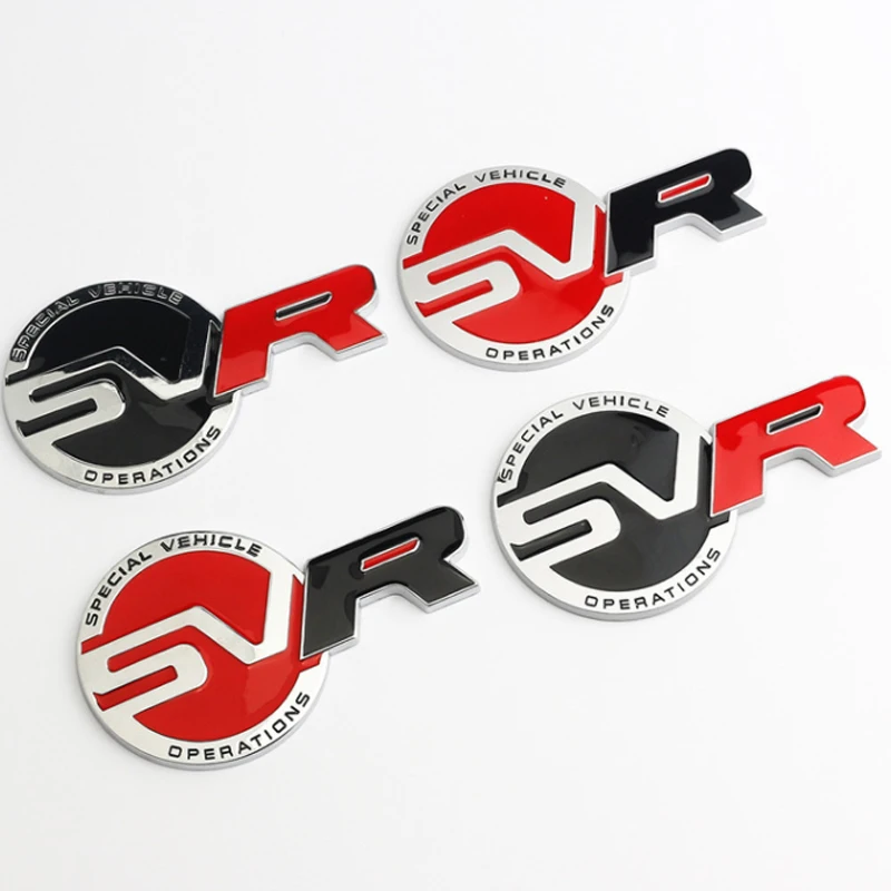 3D Metallico SV SVR Distintivo Adesivo Auto Griglia Anteriore Adesivo Decorativo Per Land Rover Range Rover SVR Evoque Defender Car Styling