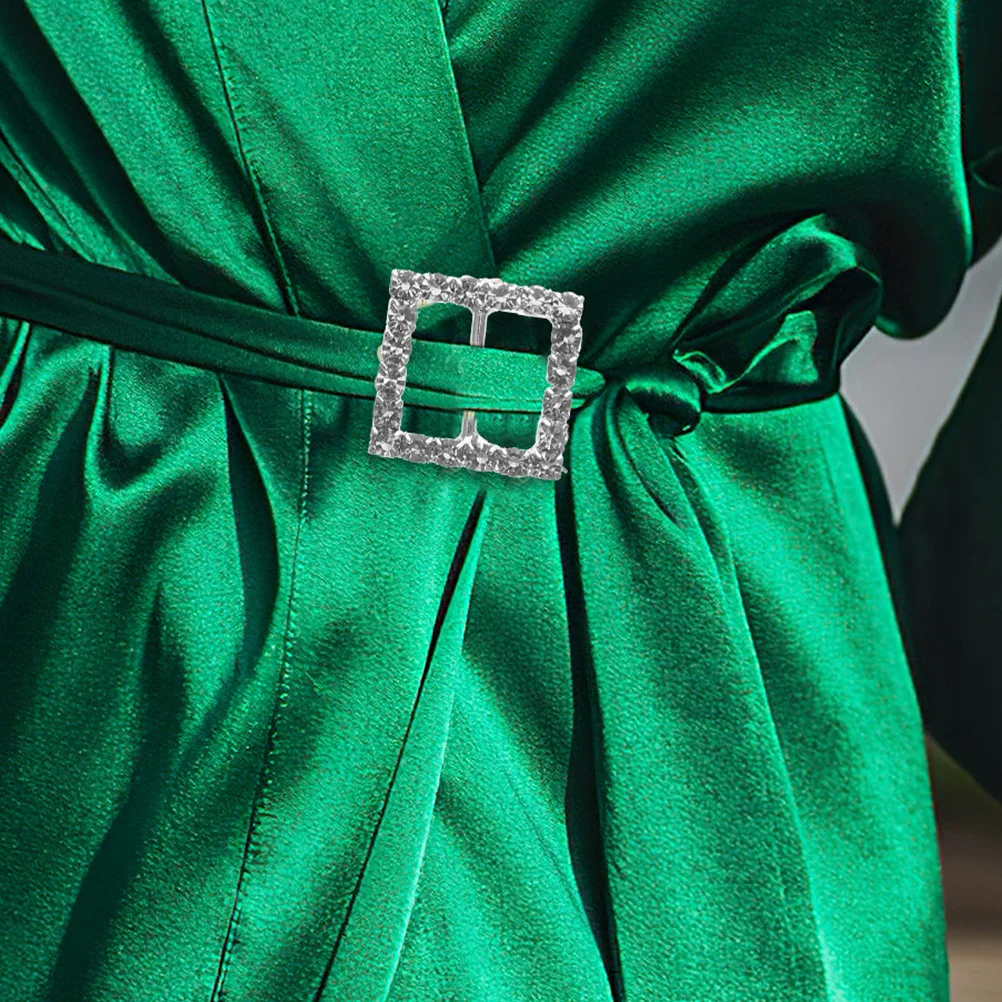 20 Stück quadratische Strass-Schnallen, elegante Schal-Verschlüsse, Damen-Kleidung, Verschlüsse, Party, Hochzeit, Dekor, Schal-Verschlüsse