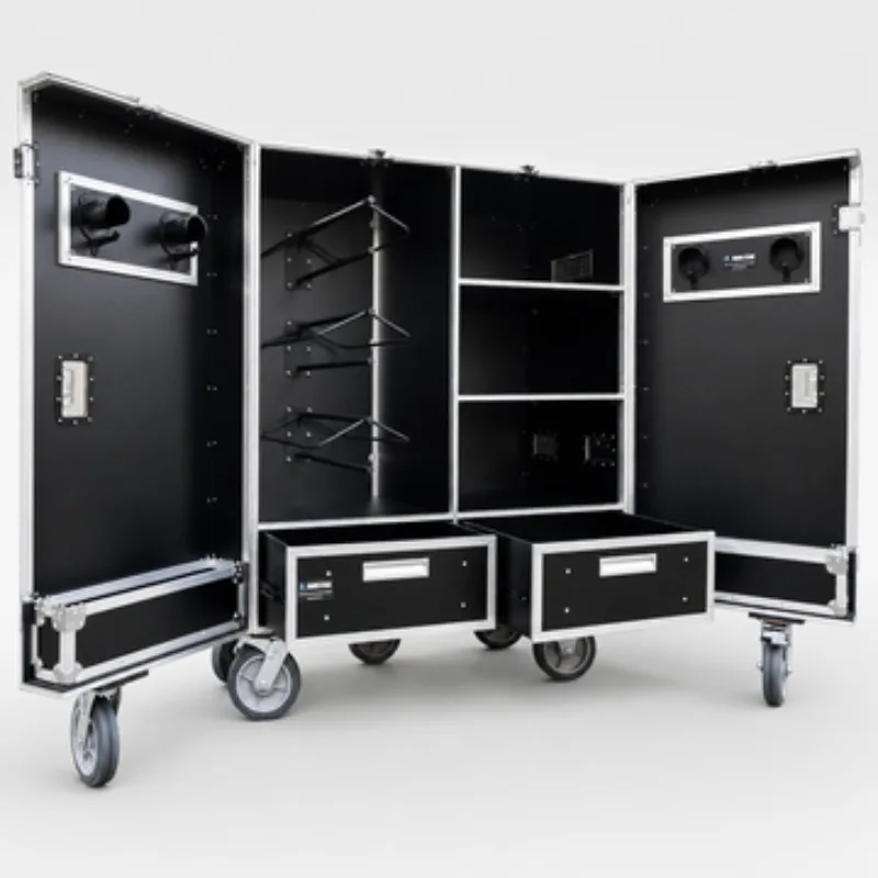 Large Horse Tack Flight Case with Saddle Racks, Shelves & Drawers