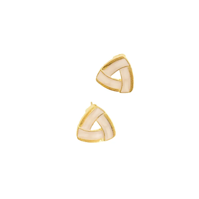 Fashion Luxury Triangular Stud Earrings with Modern Women Earrings Daily Wear Versatile Ear Jewelry