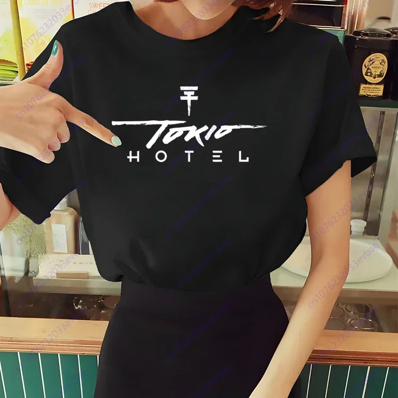 Tokio Hotel Group Music T-Shirt Women Short Sleeve Summer Fashion Tshirt Casual Black Fashion Tee Shirt O-Neck Tops