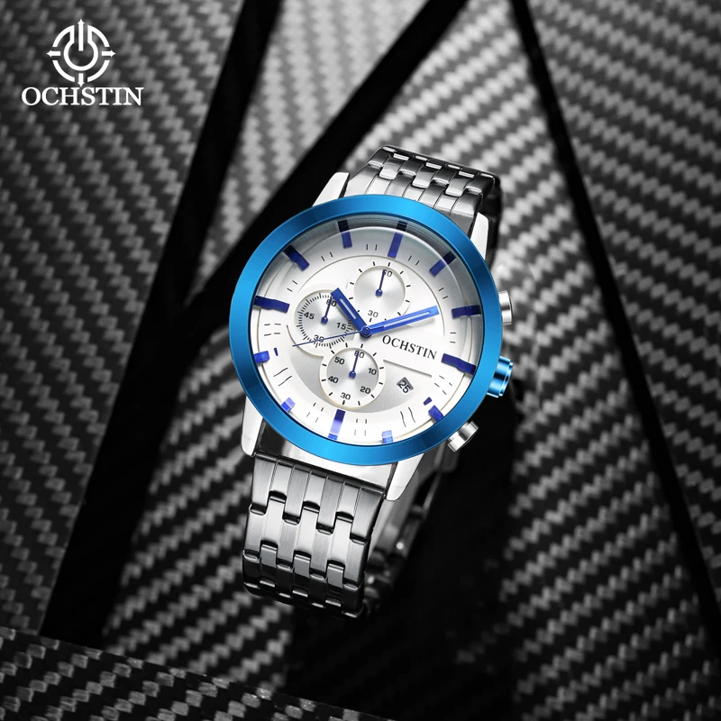 

OCHSTIN Business Light Luxury Waterproof Wristwatch Multifunction Quartz Movement Hot Model 2024 Pilot Series Men's Quartz Watch