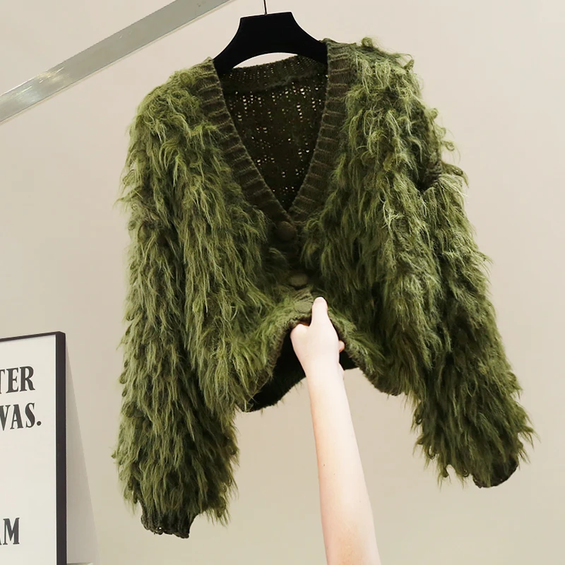 

Faionable Heavy Embroidery Sexy Hook Design Loose Long Sve Korean Sle Top Alluring Outerwear Versatile Autumn ential