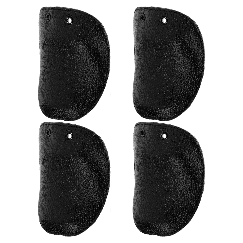 

4pcs Welding Safety Shoe Toe Cover Heat Resistant Black Metatarsal Guard For Industrial Work Boots Foot Protection