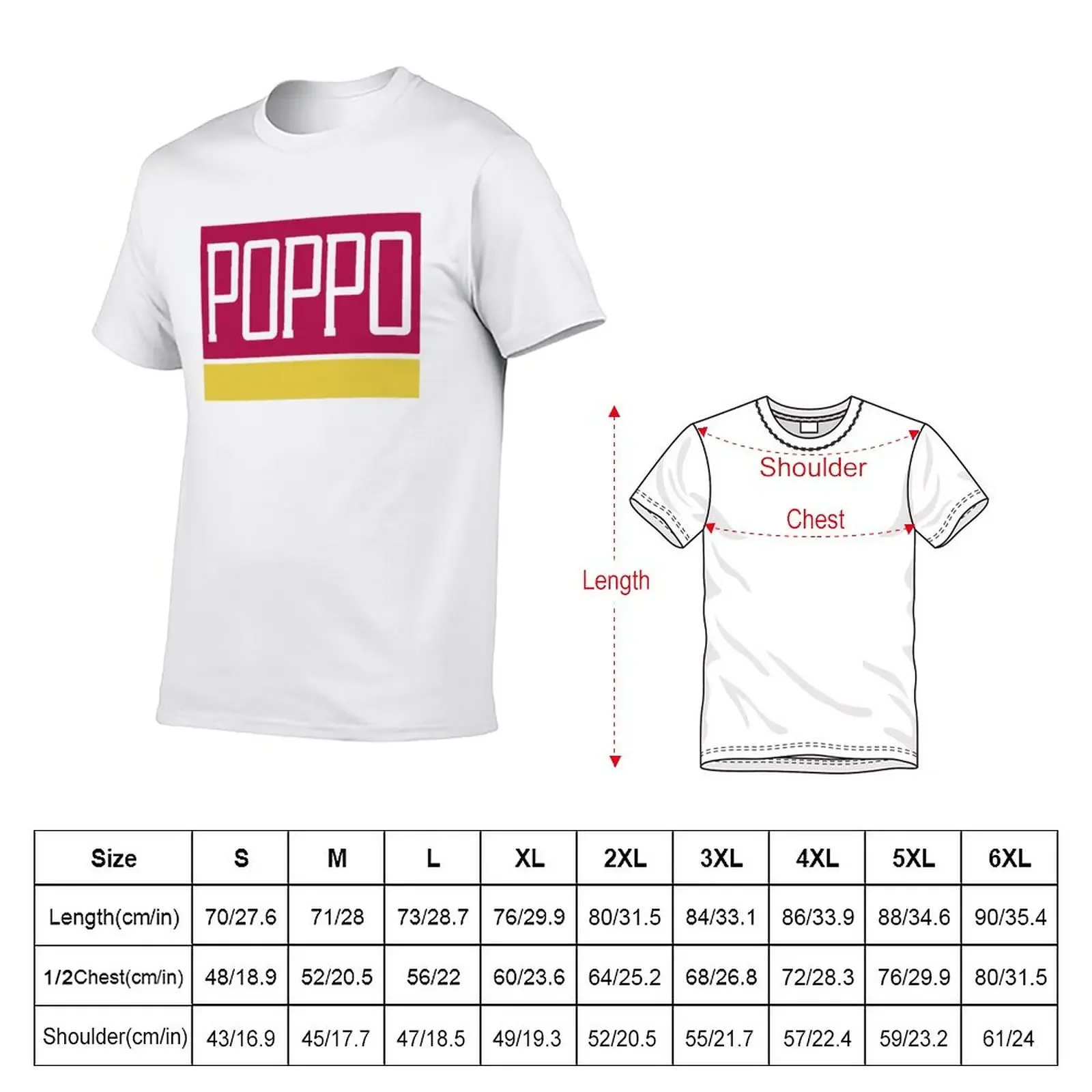 Poppo Mart T-Shirt sweat vintage clothes mens clothes