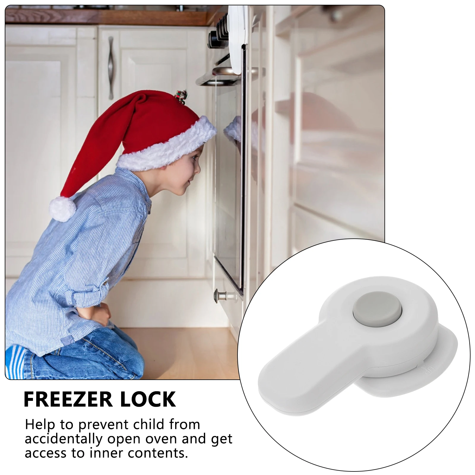 2 pezzi di protezione per serratura di sicurezza per forno per bambini, chiusura per porta, cassetto, serrature per bambini, in plastica