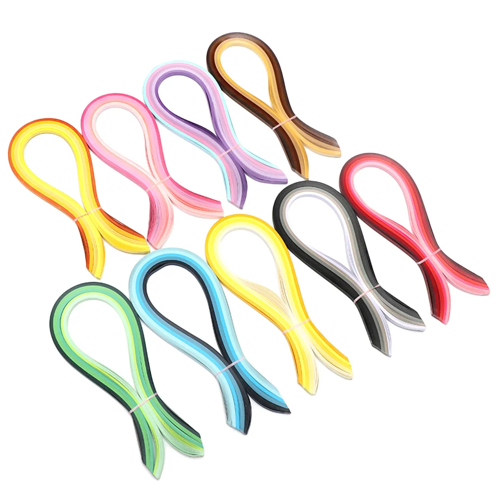 

9Pcs Gradient Color Paper Quilling Strips Set for DIY Art Crafts Handmade Cards Packaging Decoration Color Sheets DIY