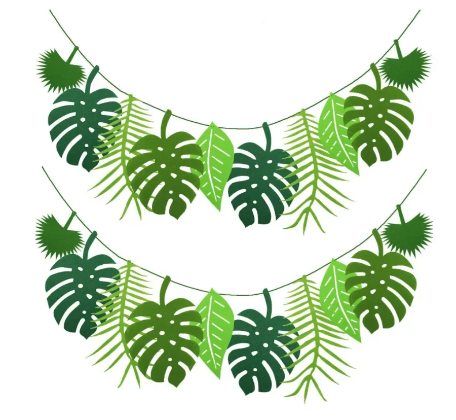 

Turtle Leaf Banner Hawaii Party Decoration Happy Summer Birthday Party Garland Safari Jungle Theme Dinosaur Theme Party Decors