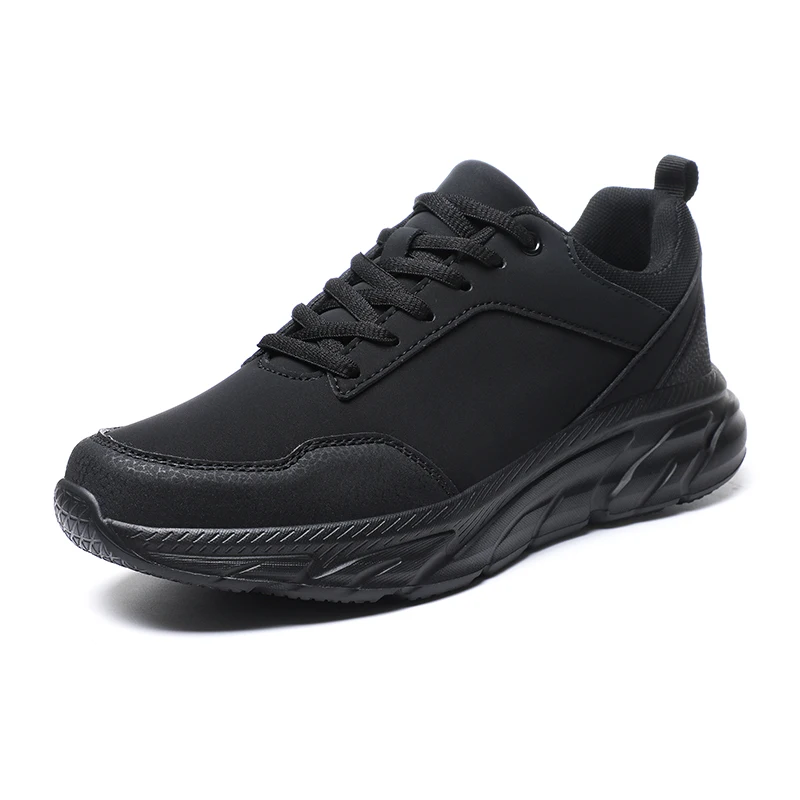 Big Size 39-48 Platform Men Tennis Sport Shoes Super Light Waterproof Leather Chunky Sneakers Black Man Trainers Tenis Masculino