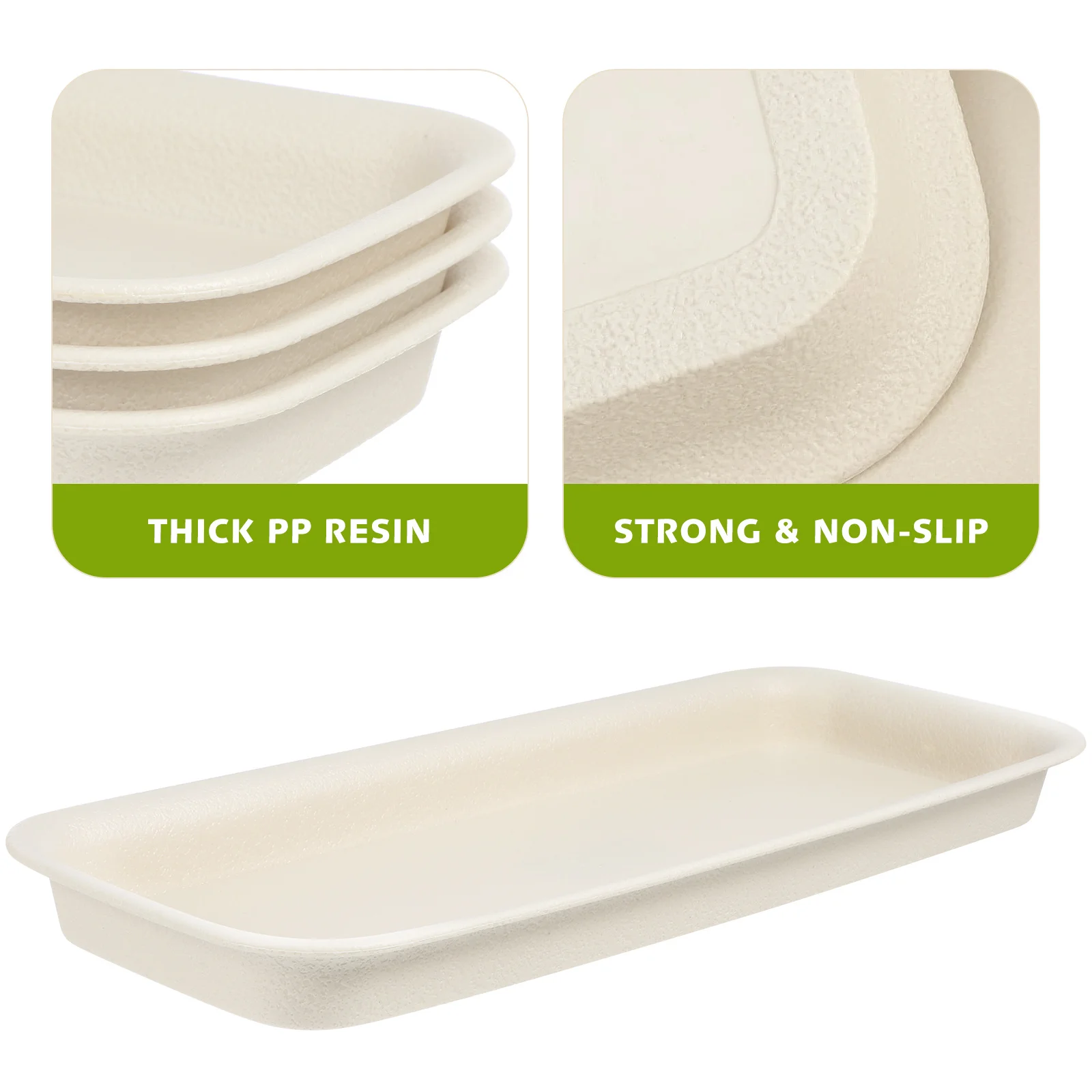 

3Pcs Gardening Water Trays for Flowerpots Robust Plastic Saucers Prevent Spills Long-Lasting Outdoor Indoor Use