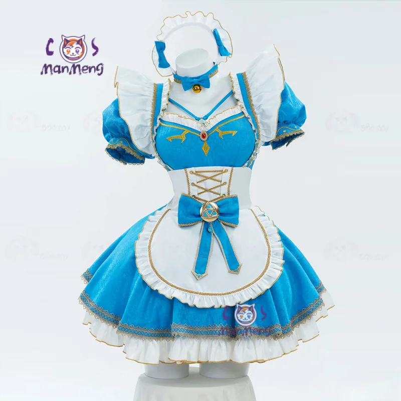 

Zelda princess Cosplay Costume Game Zelda Sweet Lolita Princess Dress Halloween Elf Maid Uniform Women's New Full Set Suit