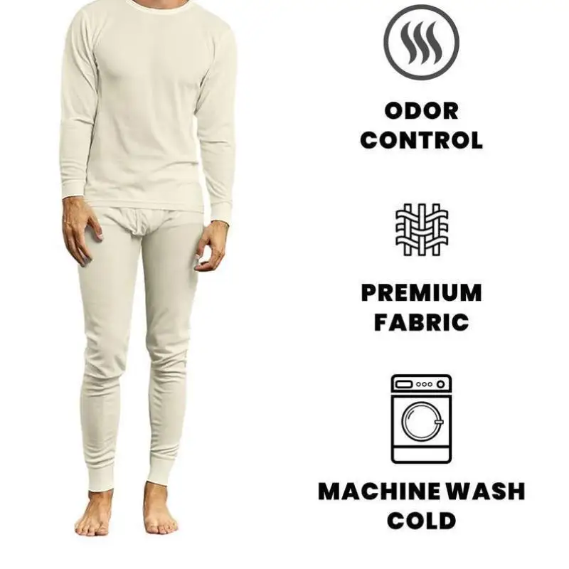 メンズ純綿サーマルセット暖かさスイート新着快適な下着ホーム服通気性のある柔らかい素材