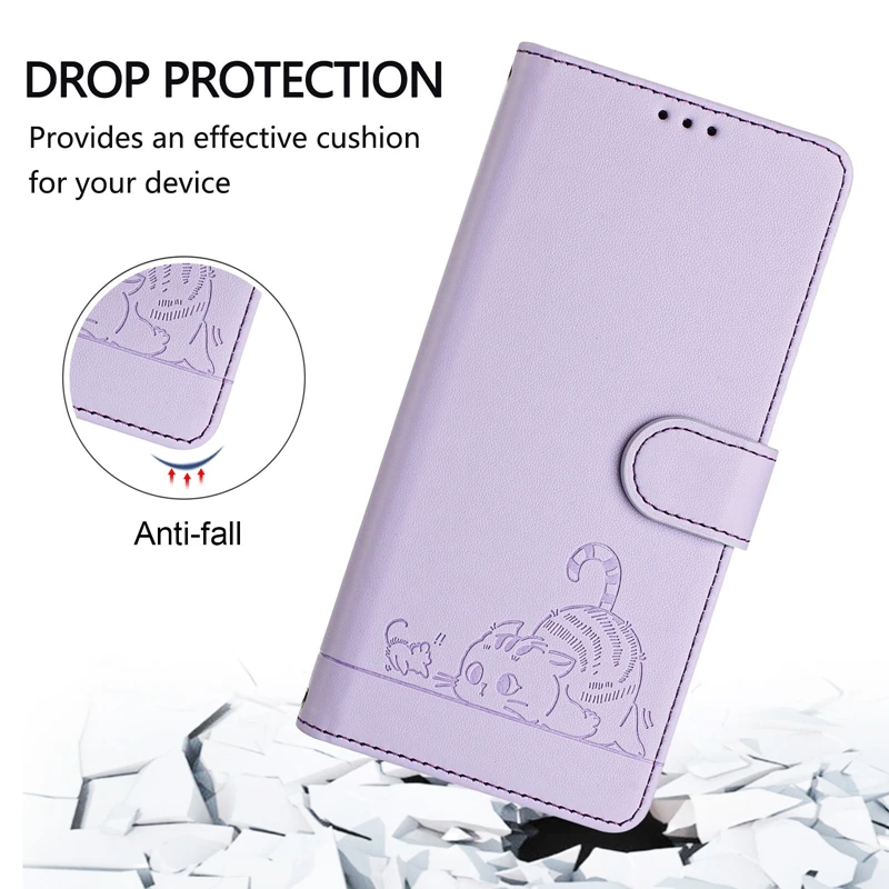 Custodia in pelle con spazzola antifurto per Samsung Galaxy M55 C55 M34 F34 M15 F15 M14 M52 M32 M22 M53 M33 M62 F62 custodia a portafoglio Flip Cover