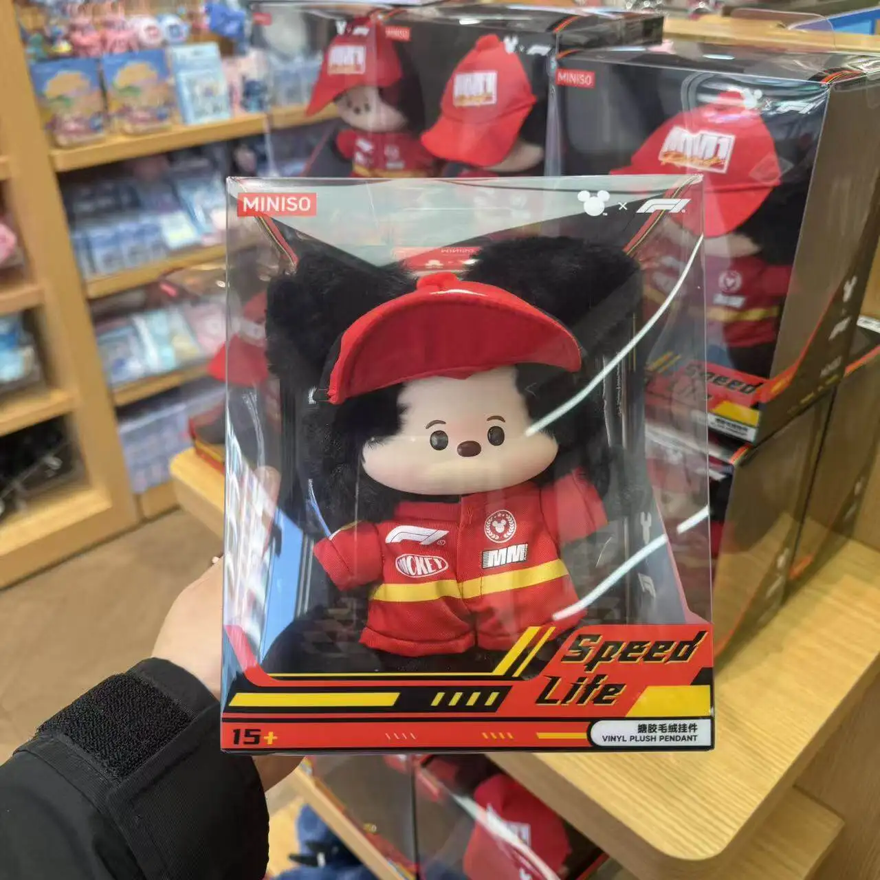 

Новинка! Официальный оригинальный плюшевый брелок-кукла Disney Mickey Mouse F1 Speed Life Series из винила для коллекционеров аниме.