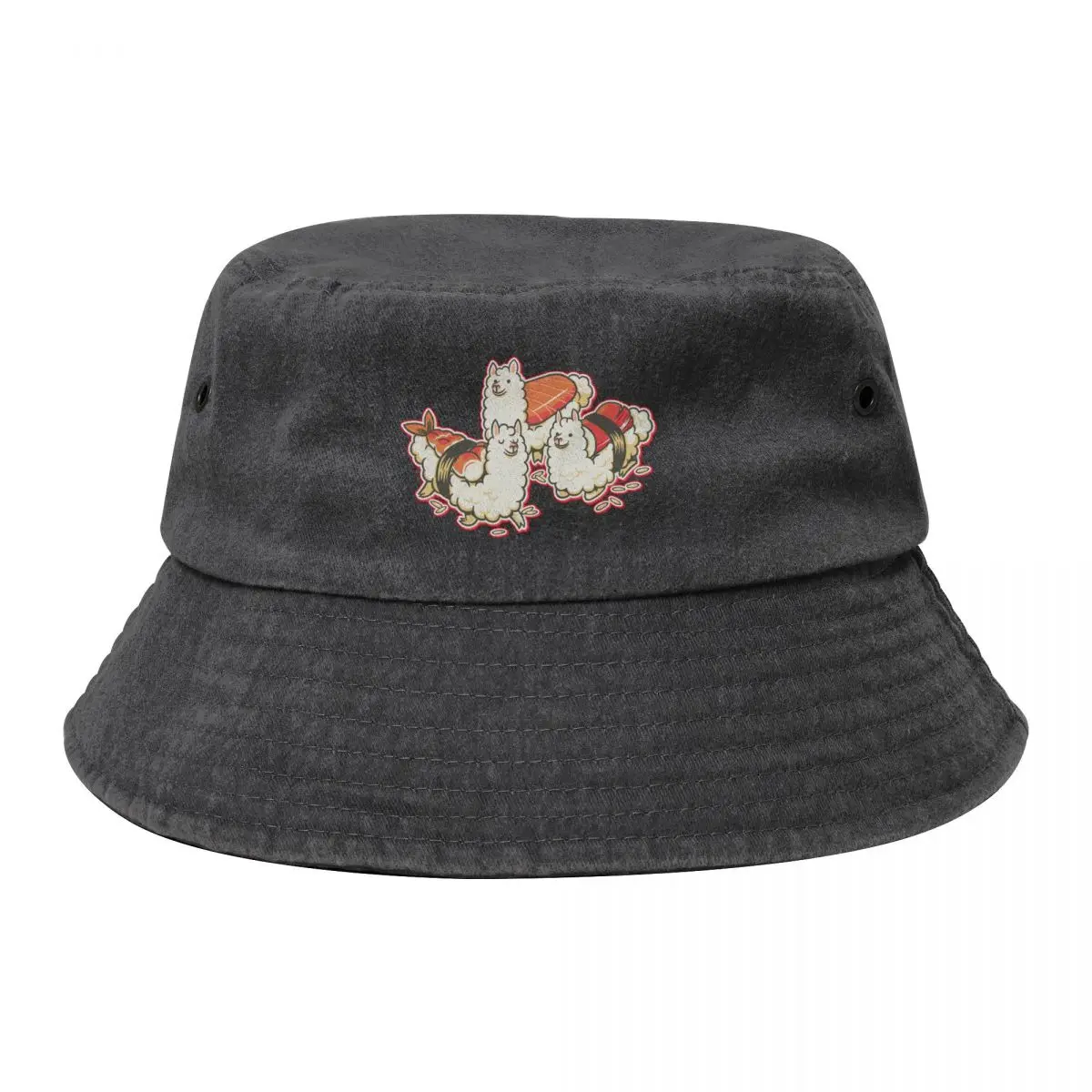 

Alpaca Sushi Niguiri Bucket Hat Sunscreen Icon Snapback Cap Sunhat Man Women's