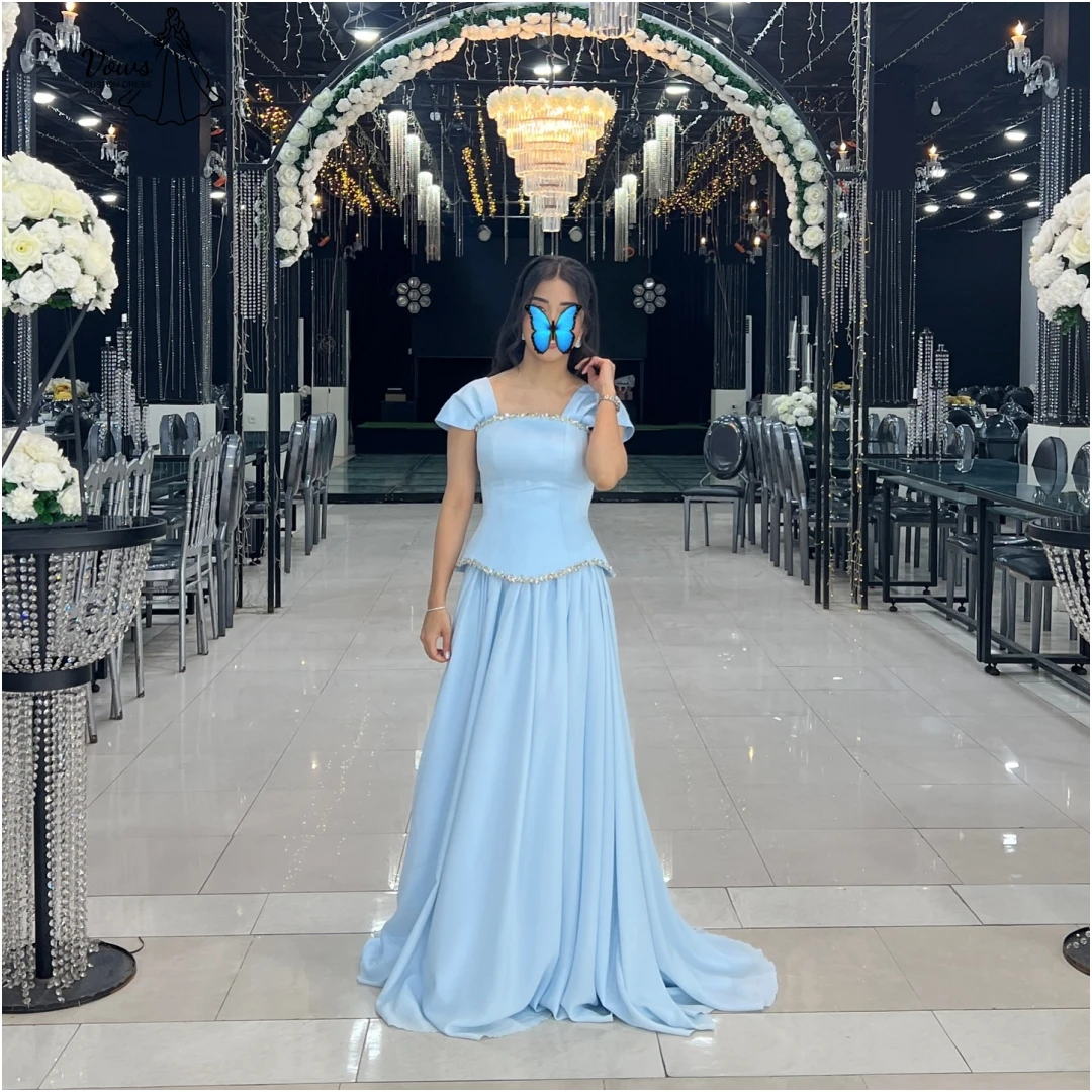 

Vows Luxurious Prom Dress 2025 Custom Made Elegant Dresses for Woman Line A Square Collar Petals Evening Gowns Luxury Dress Gala