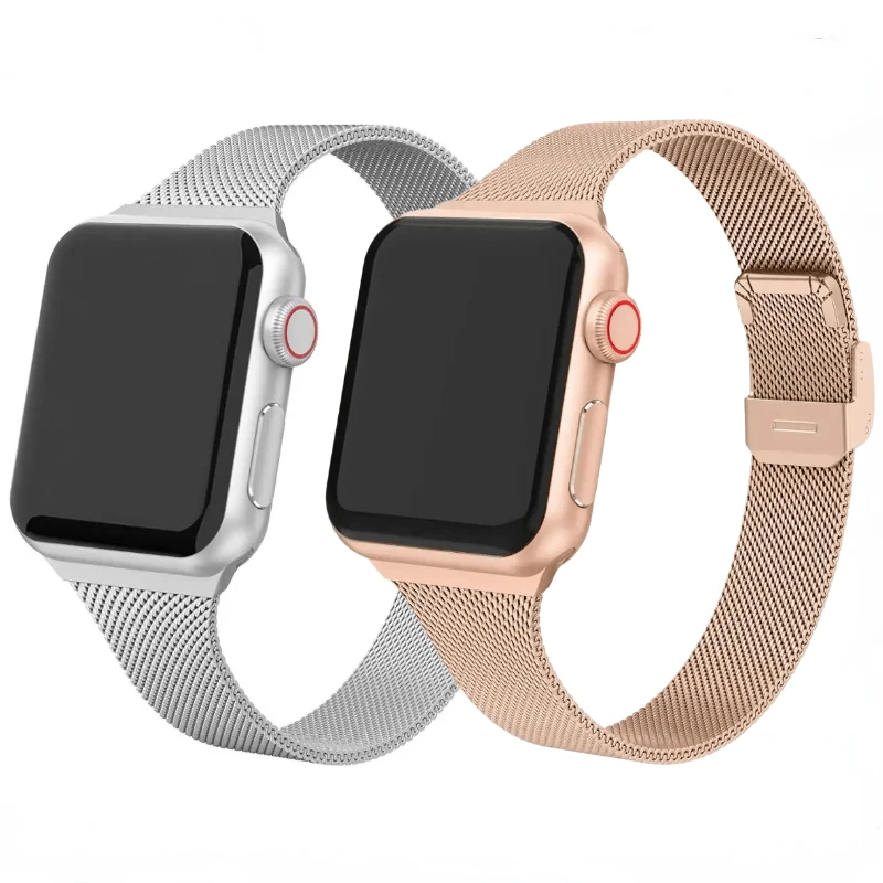 

Small waist metal strap For Apple watch 9 8 7 6 5 4 3 SE 45mm 41mm 44mm 40mm Breathable replacement band For iwatch Ultra 2 49mm