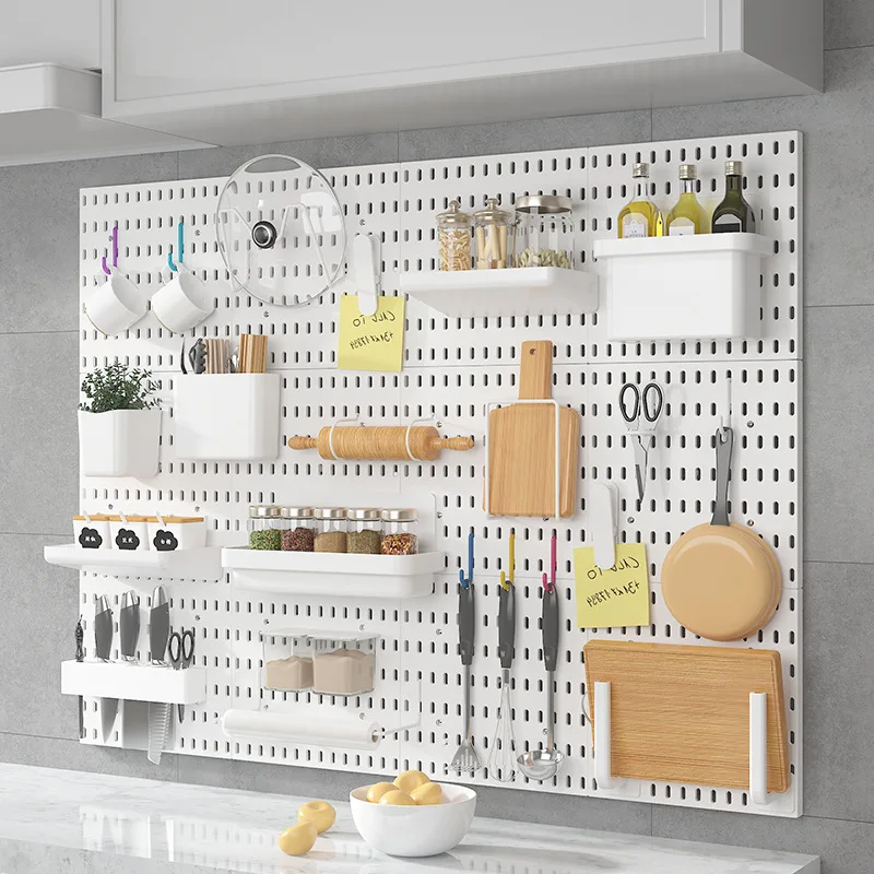 

Lazy Corner Home Hole Board Wall Shelf Wall Mounted Storage Shelf No Hole Punch Multifunctional Kitchen Hanging Shelf