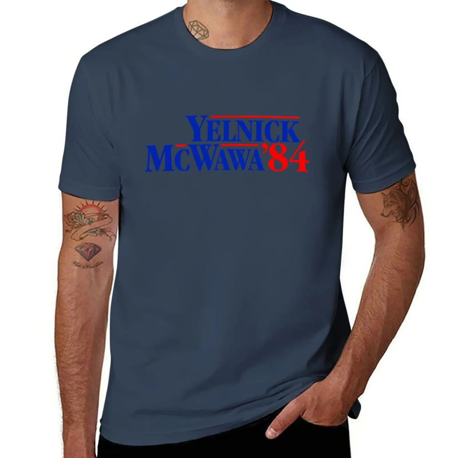 Yelnick McWawa 1984 Campaign T-Shirt Casual Holiday Short Sleeve Tee