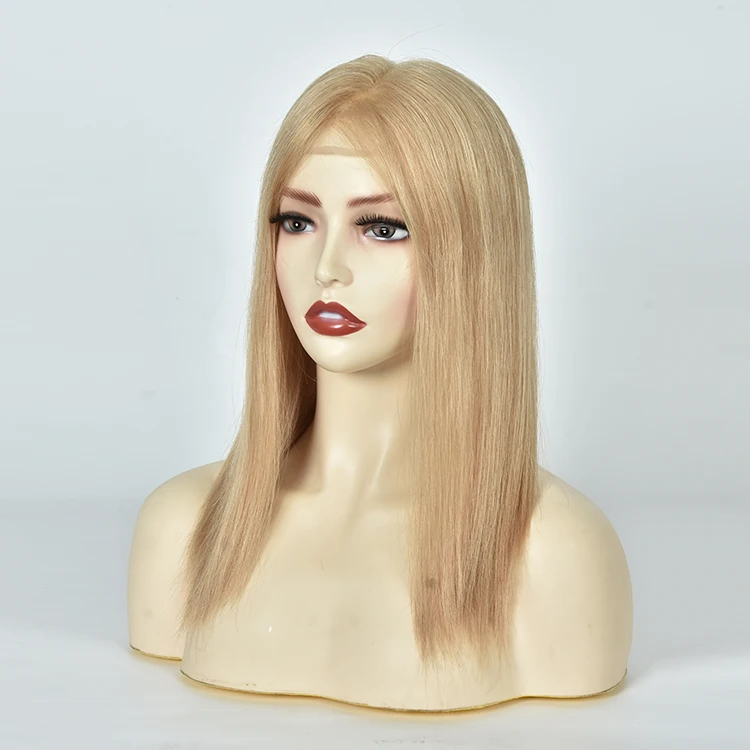 100%キューティクル完全揃え人毛ヘアピース 女性用 ベストセラー ヨーロッパ人毛ヘアピース シルクトッパー 人毛