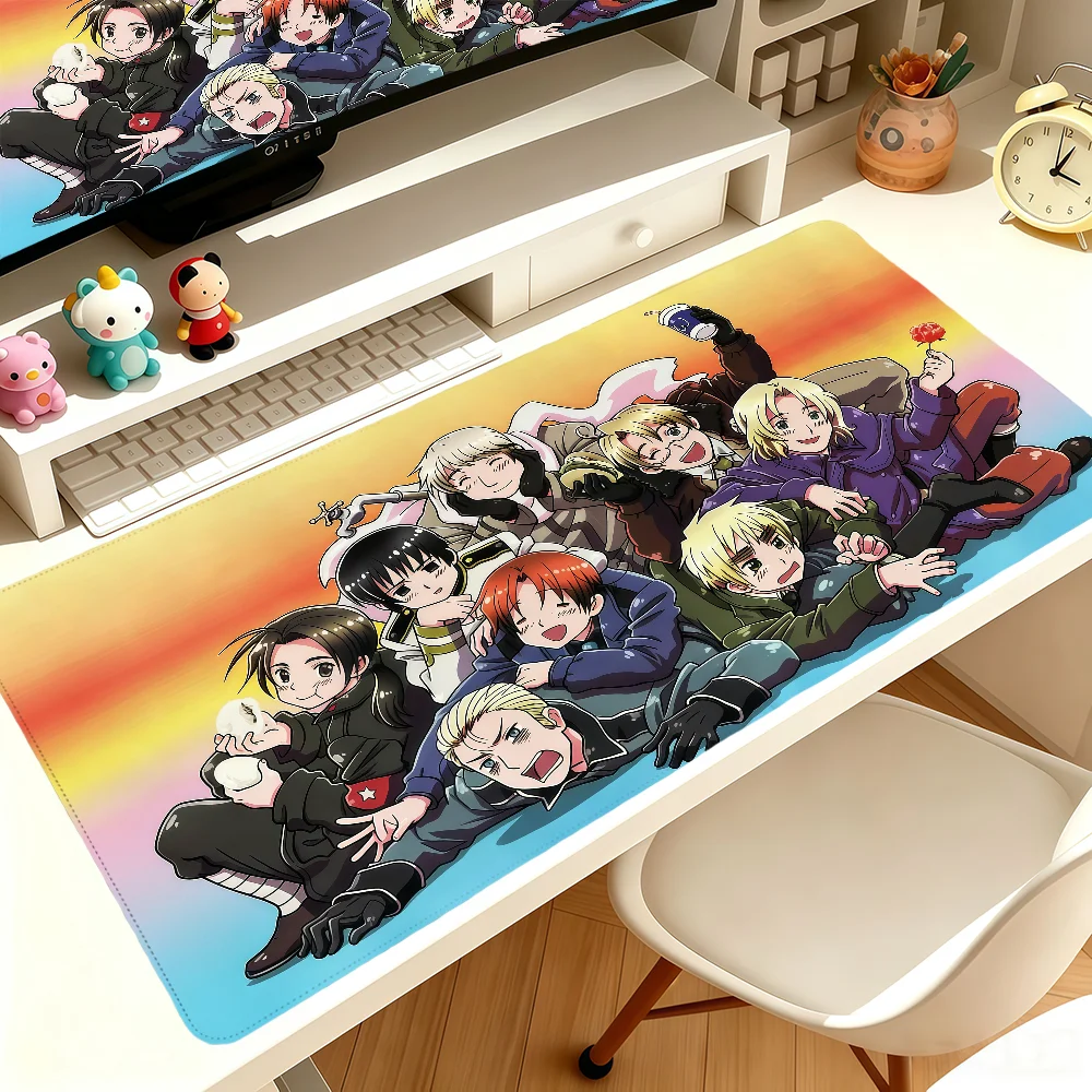Anime Hetalia Axis Powers Mouse Pad Large Non-slip Lockedge Desktop Computer Desk Mat Keyboard MousePad Office Gamer Student