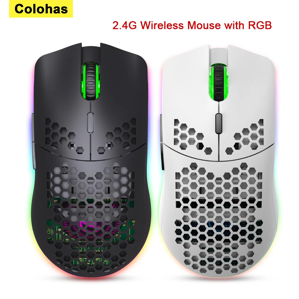 Lightweight RGB 2.4G Wireless Gaming Mouse for Desktop Laptop Macbook RGB Lighting Charging Mouse with Adjustable DPI T66