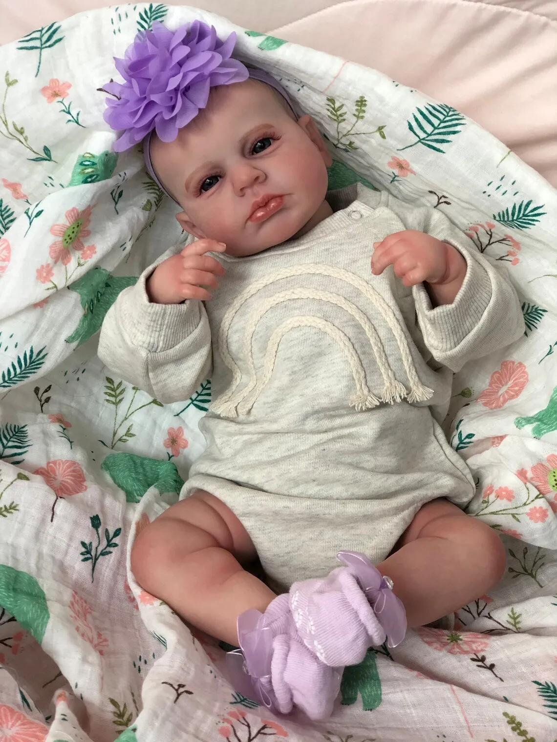 Soft Silicone Baby Reborn Dolls LOULOU Awake Girl Birthday Gift Preemie Princess Toddler Bebe Birthday Gift Art Collection Toy