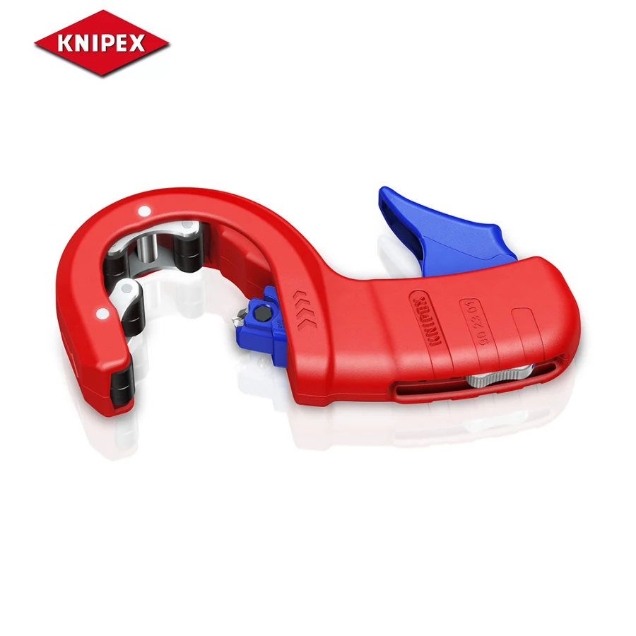 KNIPEX 90 23 01 BK DP50 Pipe Cutter for Plastic Drain Pipes Hand Tools Clean Cut Cut and Chamfer