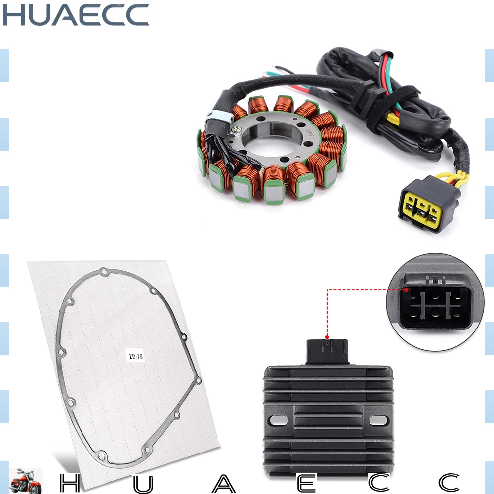 

For Kawasaki VN900 Vulcan 900 Classic / LT Custom 2007-2023 VN 900 Classic 06-13 VN900 Custom Stator Coil + Gasket + Rectifier