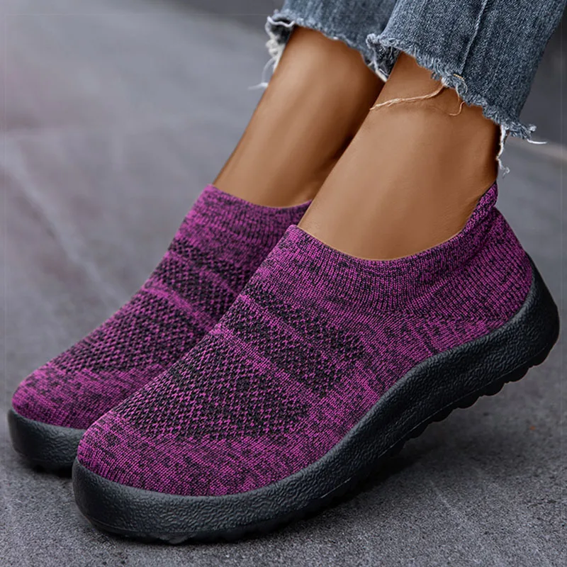 Shoes Women Knitting Sock Sneakers 2024 New Casual Shoes Female Sport Sneaker Tennis For Lady Fashion Loafers Women\'s Sneakers