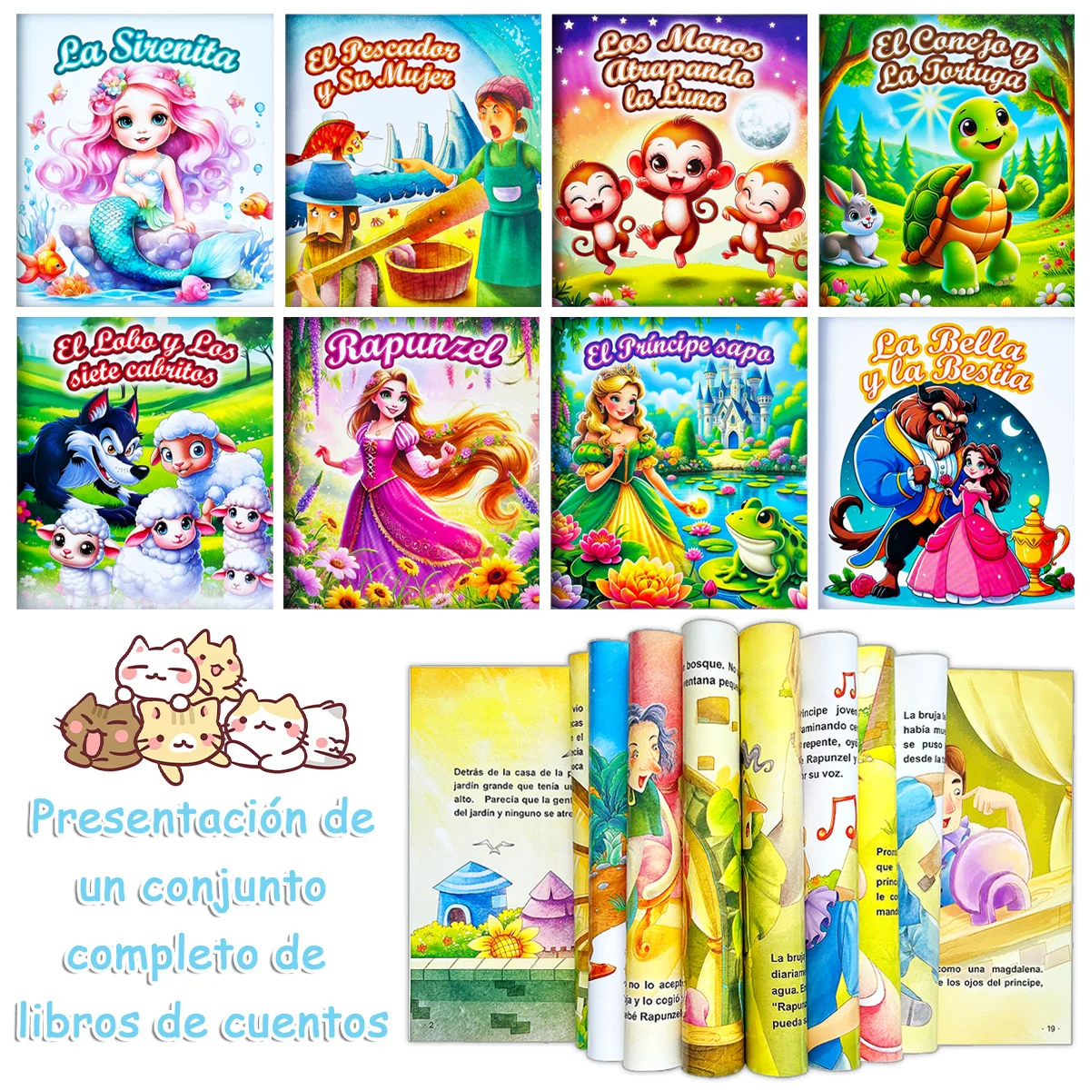 

Коллекция раннего образования 8-в-1, классические истории, обучение Монтессори, забавные детские истории на ночь 3–6 лет