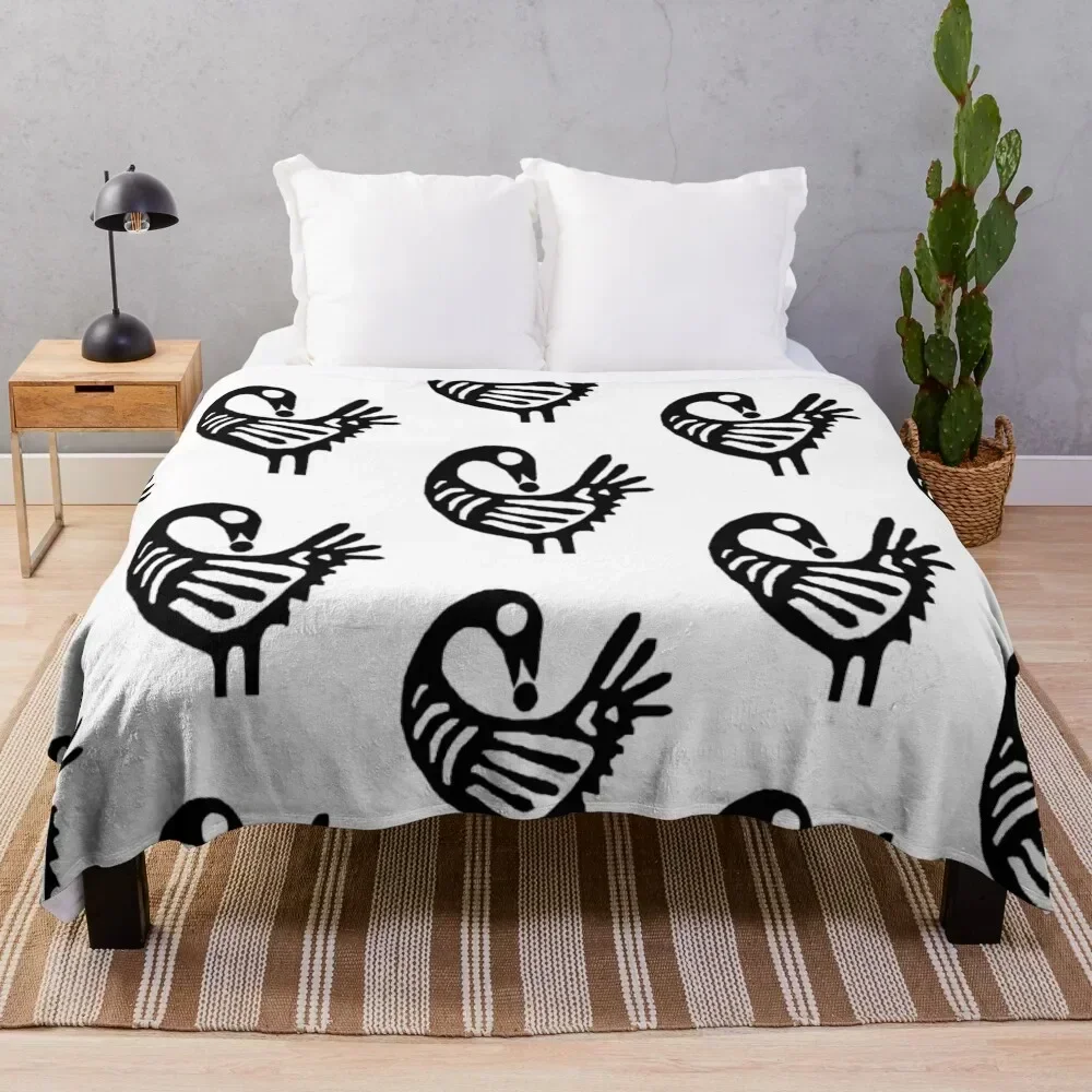 

Ghanaian Adinkra Symbol 'Sankofa' Throw Blanket Fluffy Cozy Throw Blanket for Home Decor