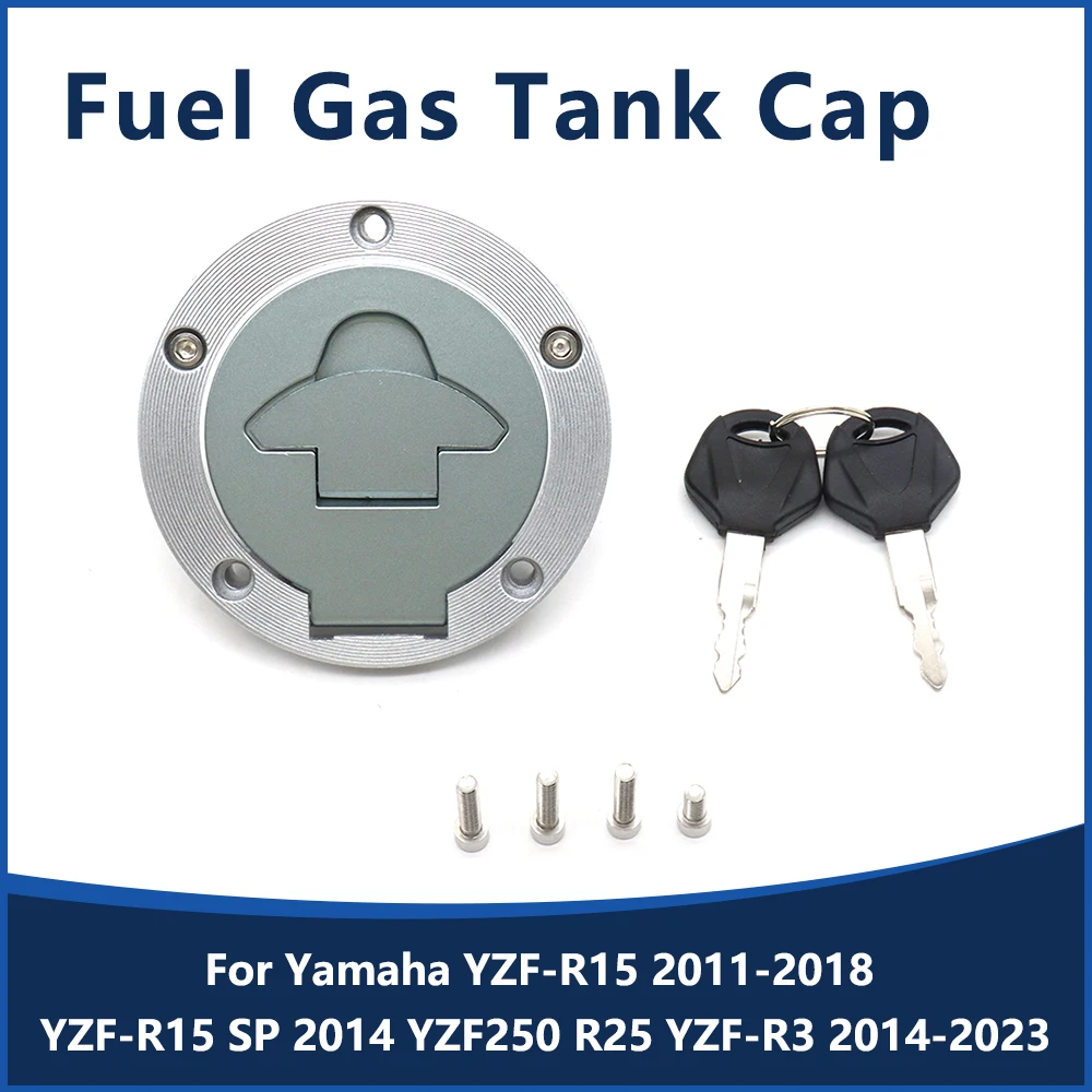 

Motorcycle Fuel Gas Tank Cap Keys For Yamaha YZF R15 2011-2018 YZF-R15 SP 2014 YZF250 R25 YZF-R3 YZF R3 2014-2023