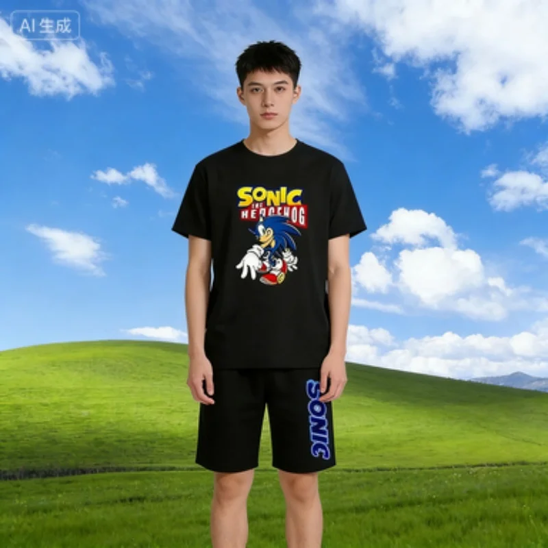 

Casual T Shirt Summer Classics Boy Girl 3-12 Age New Model Short Sleeve+Shorts Comfortable Breathable Children Sportswear 2Piece