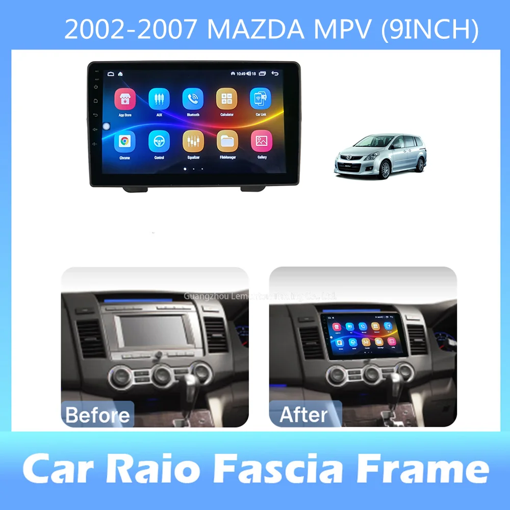 

9-inch 2din Car Radio Dashboard For MAZDA MPV 2002-2007 Stereo Panel, For Teyes Car Panel With Dual Din CD DVD Frame