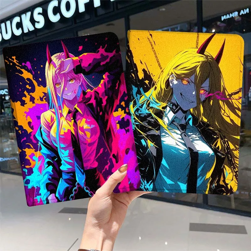 

Chainsaw Man Girl Anime Tablet Case For Samsung Galaxy Tab A A7 A8 A9 A11 S6 S11 Lite Plus 10.1 10.4 10.5 Inch