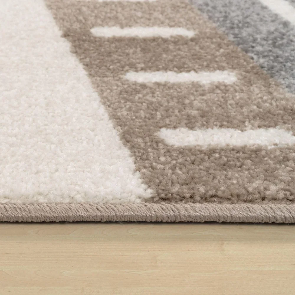 Plush Bedroom Rug For Kids,Hairy Nursery Play Mats For Children,Rectangle Foot Mats,Rainbow Fluffy Carpet For Living Room