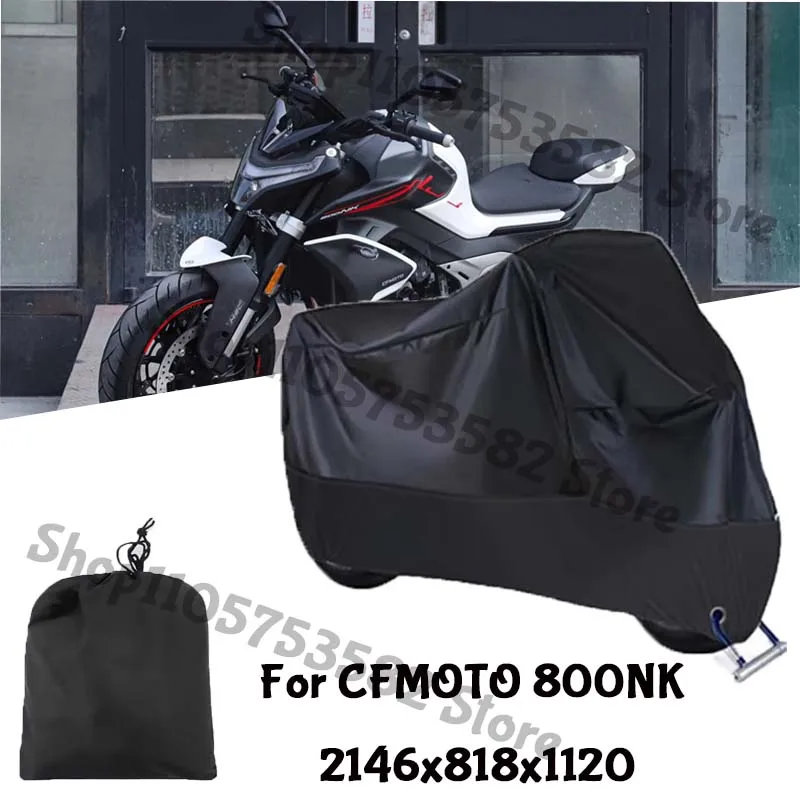 Motorcycle Full Covers For CFMOTO 800NK Car Outdoors Sun Protection Dust No Ear Thickened Oxford Clothcover Accessories