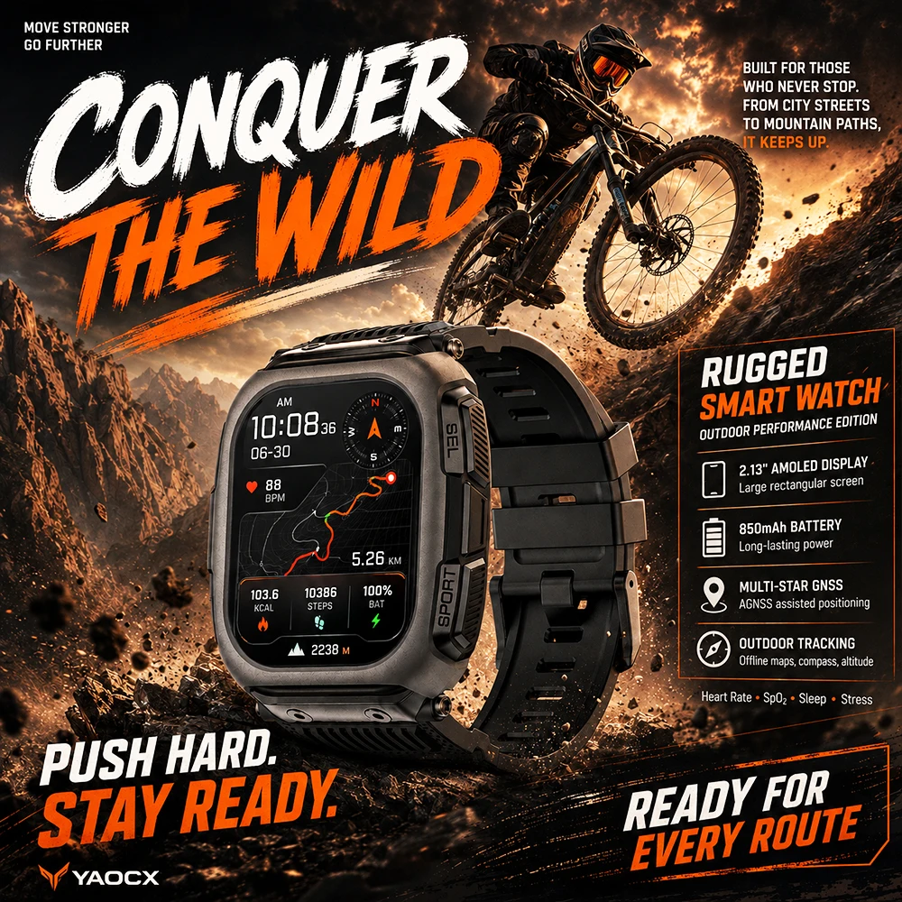 Outdoor Power Meter Box - Уличные GPS-смарт-часы с 2,13-дюймовым AMOLED-дисплеем, батареей