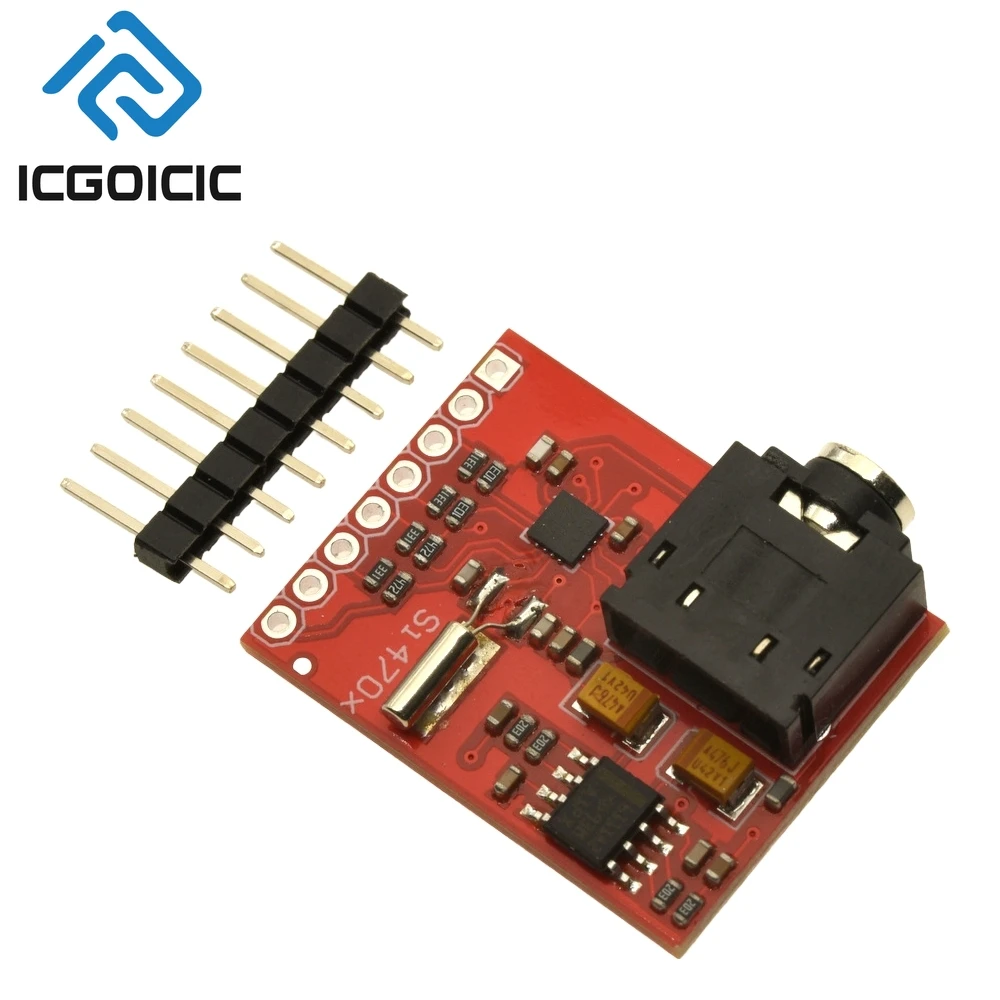 1-10PCS FM-radio-ontvangermodule met RDS – Si4703 compatibel, I2C-interface voor Arduino ESP32 Raspberry Pi audioprojecten