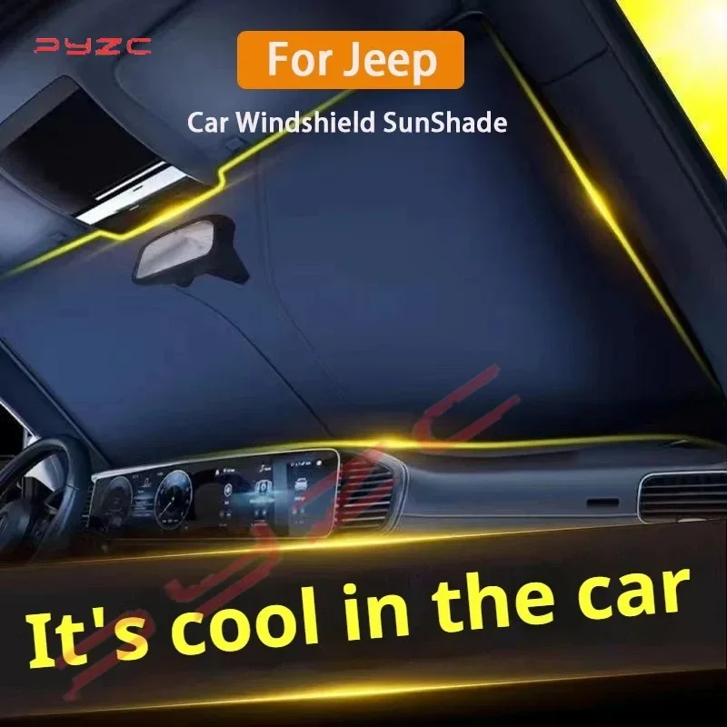 

Car Windshield SunShade for Jeep Renegade Compass Grand Cherokee Patriot Commander Wrangler Sun Visor UV Protection Auto Parts