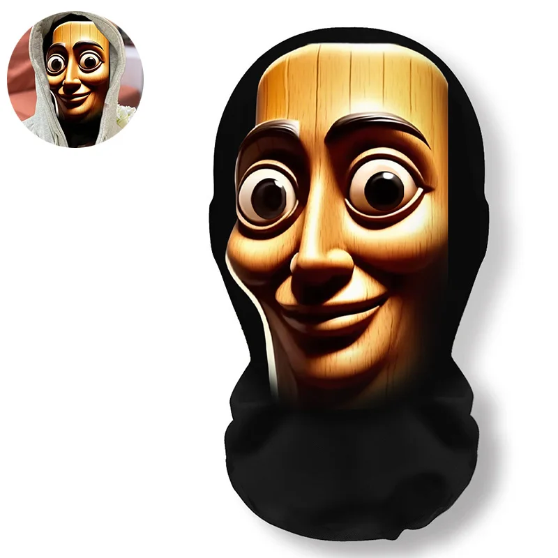 NOVA Máscara Facial Completa Impressa em 3D TungTungTung Sahur, Máscara de Malha para Homens, Artigos para Festas, Adereços Engraçados para Cosplay, Novidade