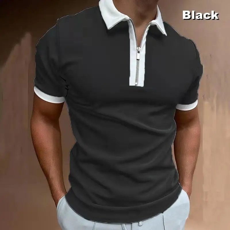 Polo Shirt Lapel New Casual Men's Short-sleeved Top Digital Printing Polo Suit Men's POLO