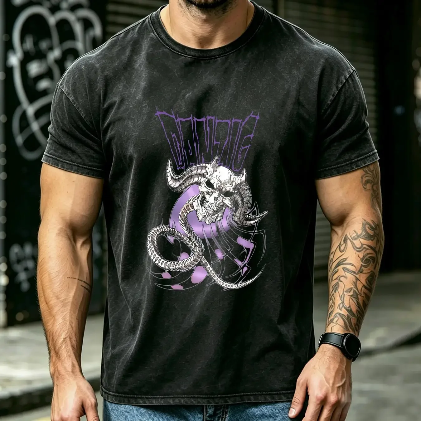 washed T Shirt DANZIG dvd lgo IL DEMONIO NERA Official SMALL New misfits samhain OOP long sleeves vintage Washed Stretched