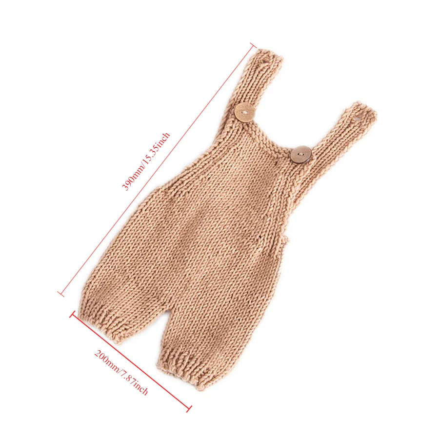 Newborn Photography Clothing Baby Photo Hand-knitted Wool Overalls Romper Newborn Photography Outfit Baby Costume