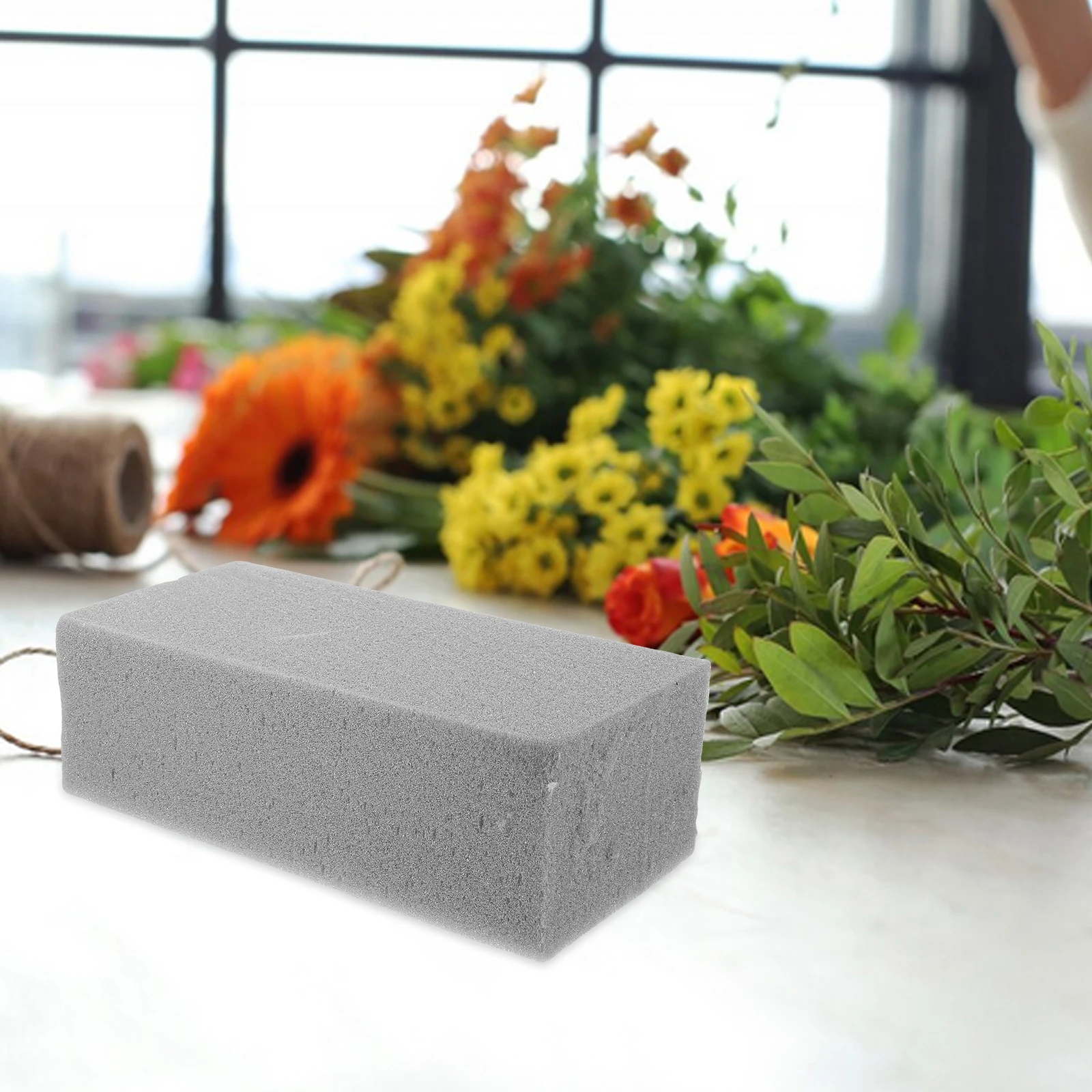 

5pcs Gray Dried Flower Mud Reusable Floral Arrangement Supplies High Density Foam Blocks for DIY Craft Projects
