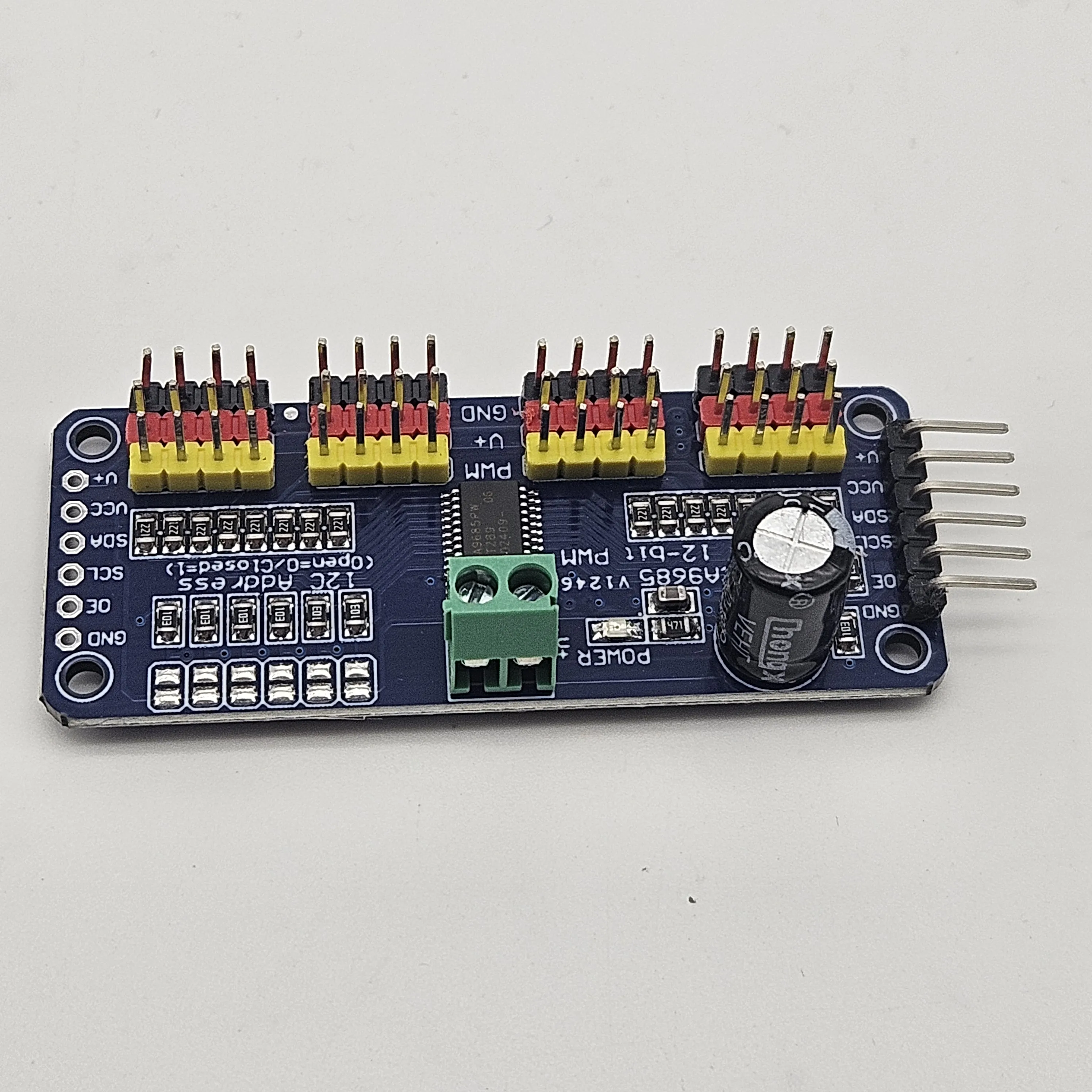 PCA9685 16-kanaals module PWM/servo drive board, servo controller, geschikt voor robotarm, modelauto, smart home